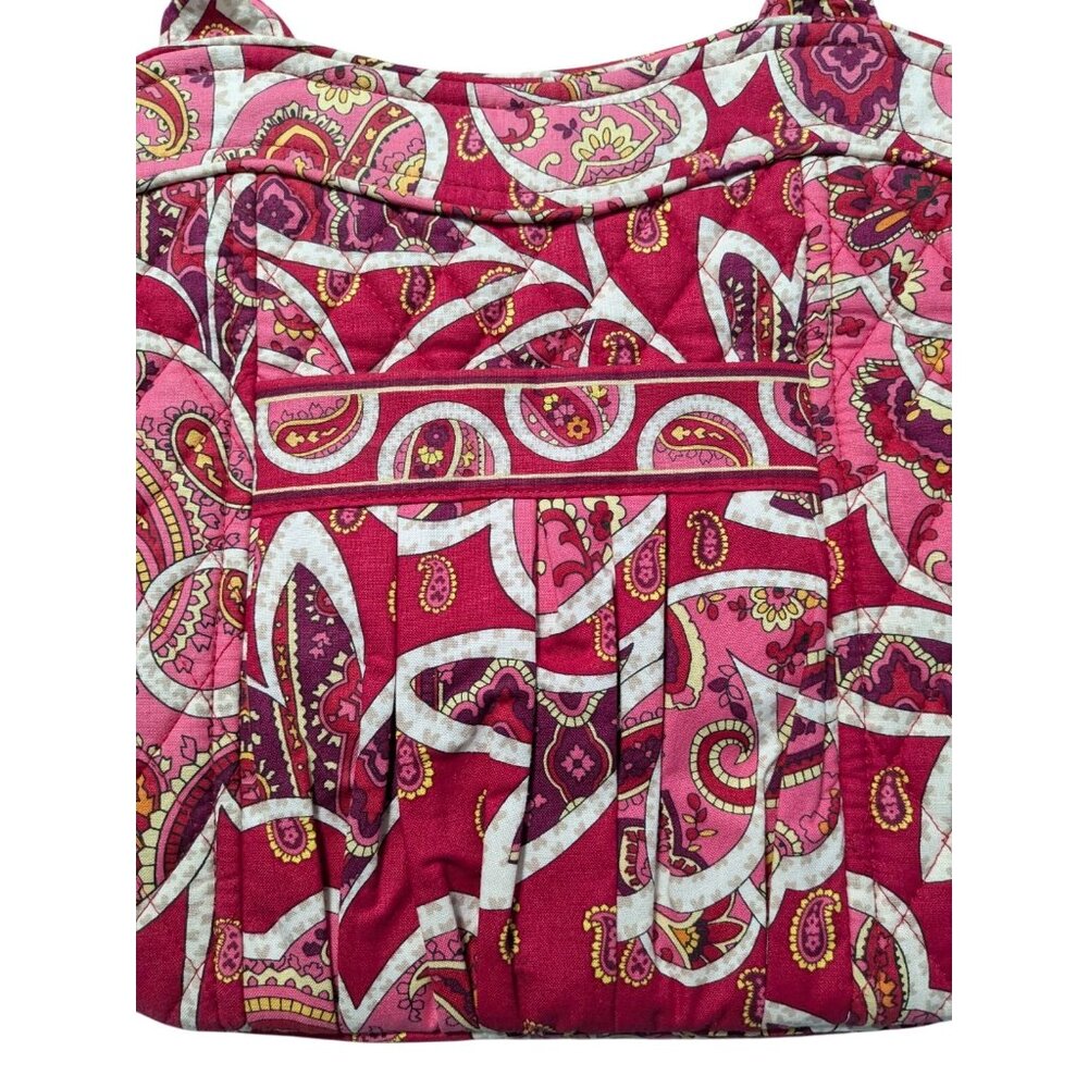 Vera Bradley Rosie Posies Sweetheart Shoulder Bag Red Pink - Picture 7 of 16